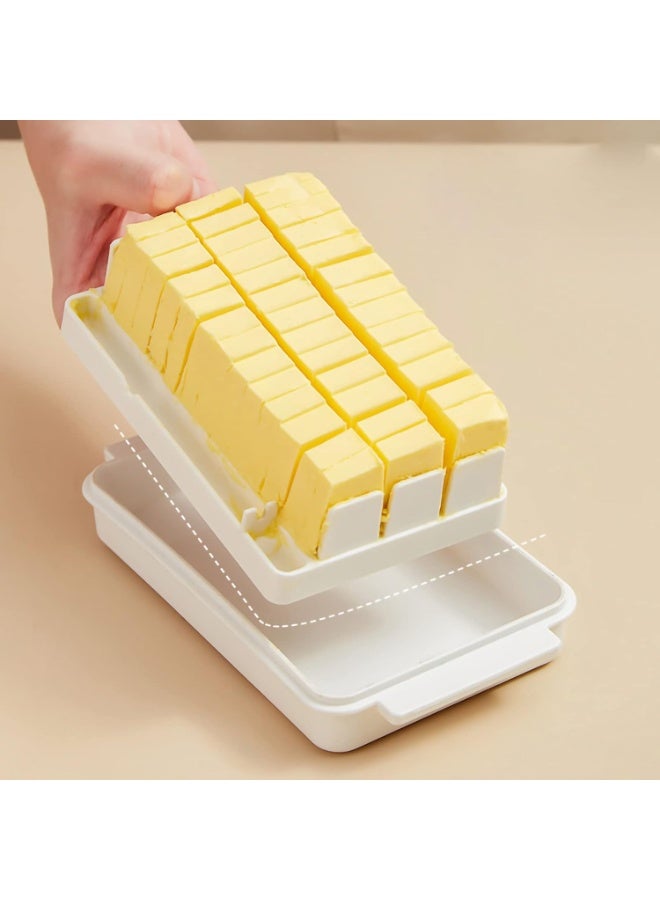 حافظة وقطاعة زبدة ذكية، مصممة لتسهيل تخزين الزبدة وتقطيعها إلى حصص متساوية وجاهزة للاستخدام. - Image 3